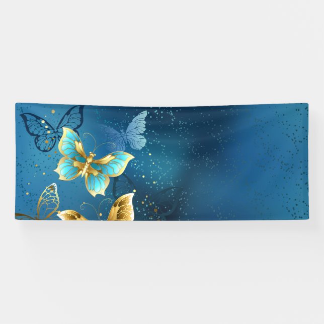 Goldene Schmetterlinge Banner (Horizontal)