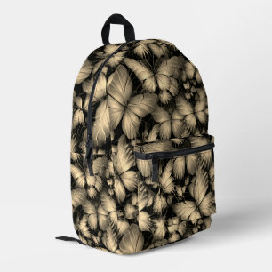 Goldene Schmetterlinge drucken Bedruckter Rucksack