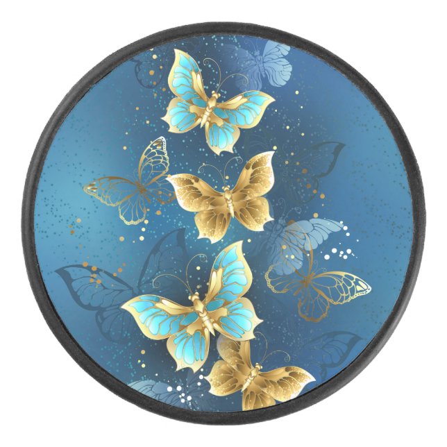 Goldene Schmetterlinge Eishockey Puck (Vorderseite)