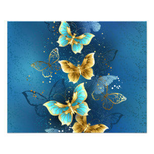 Goldene Schmetterlinge Fotodruck