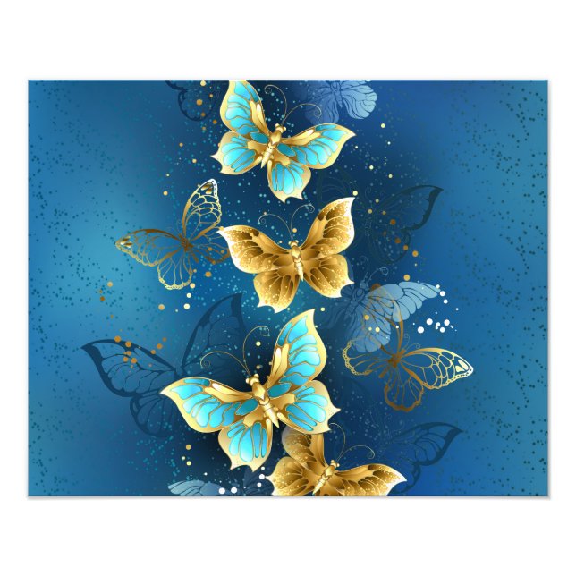 Goldene Schmetterlinge Fotodruck (Vorne)
