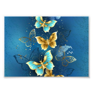 Goldene Schmetterlinge Fotodruck