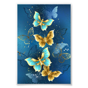 Goldene Schmetterlinge Fotodruck