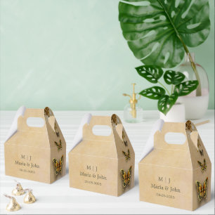 Goldene Schmetterlinge Geschenkschachtel