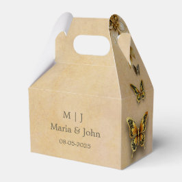 Goldene Schmetterlinge Geschenkschachtel
