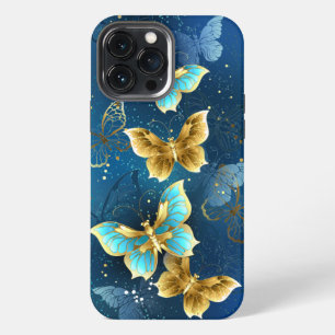 Goldene Schmetterlinge iPhone 13 Pro Max Hülle
