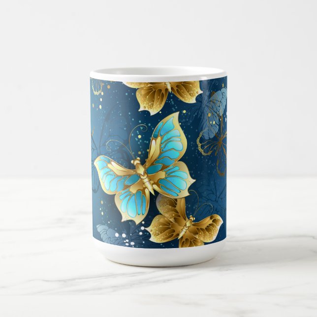 Goldene Schmetterlinge Kaffeetasse (Mittel)