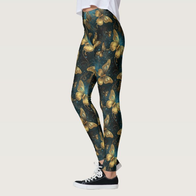 Goldene Schmetterlinge Leggings (Links)