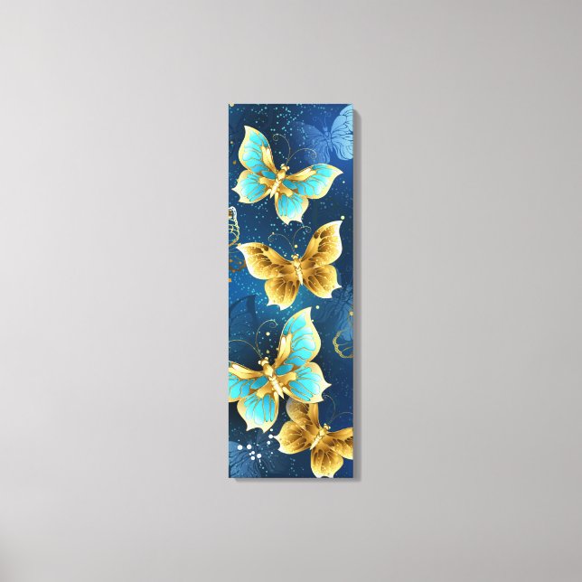 Goldene Schmetterlinge Leinwanddruck (Vorderseite)