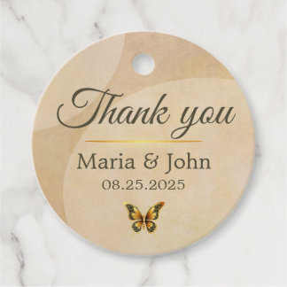 Goldene Schmetterlinge Liebesmarken Geschenkanhänger