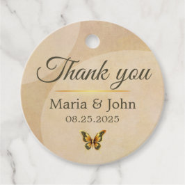 Goldene Schmetterlinge Liebesmarken Geschenkanhänger