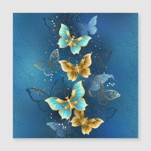 Goldene Schmetterlinge Magnetkarte
