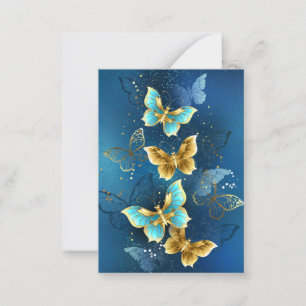 Goldene Schmetterlinge Mitteilungskarte