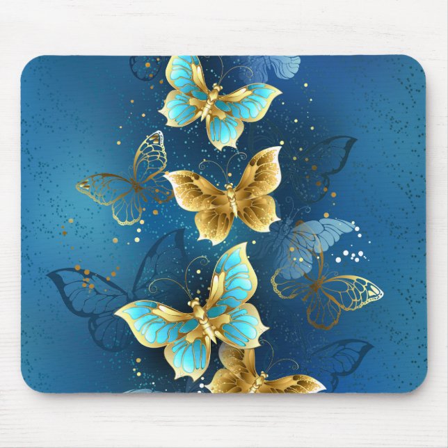 Goldene Schmetterlinge Mousepad (Vorne)