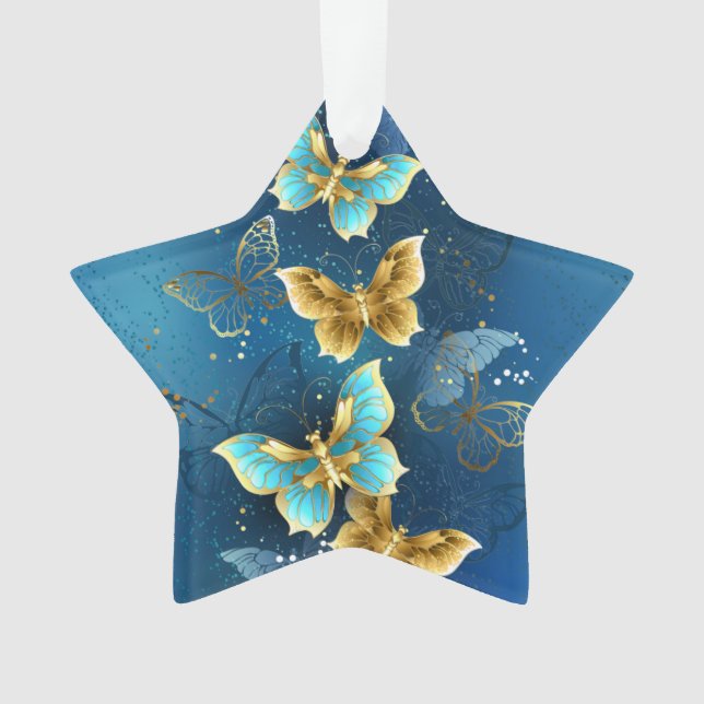 Goldene Schmetterlinge Ornament (Vorderseite)