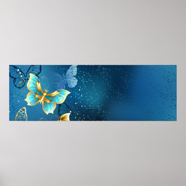 Goldene Schmetterlinge Poster (Vorne)