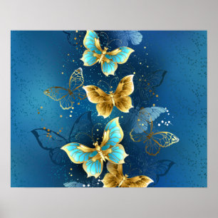 Goldene Schmetterlinge Poster