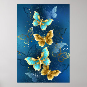 Goldene Schmetterlinge Poster