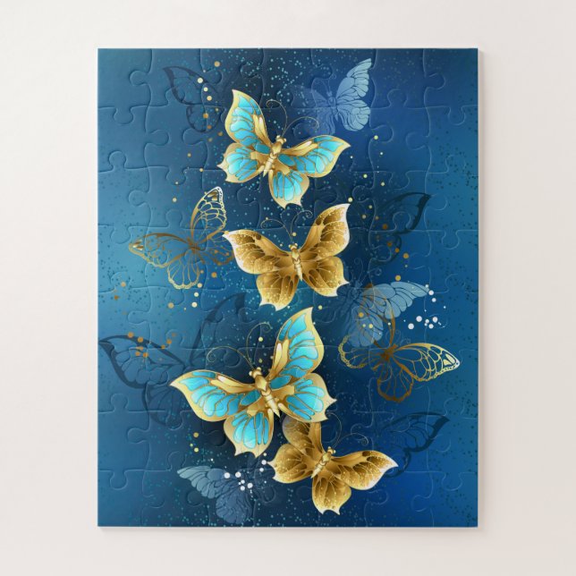 Goldene Schmetterlinge Puzzle (Vertikal)