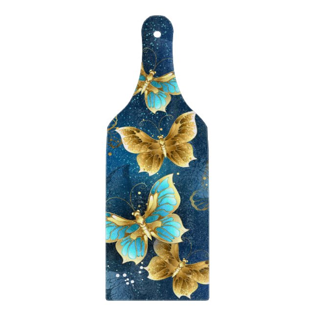 Goldene Schmetterlinge Schneidebrett (Vorderseite)
