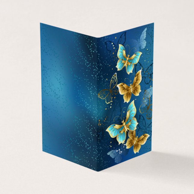 Goldene Schmetterlinge Visitenkarten (Vorderseite)