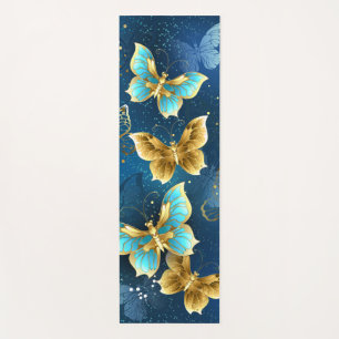 Goldene Schmetterlinge Yogamatte