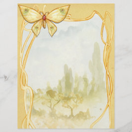 Goldene Schmetterlingszauberseite Flyer