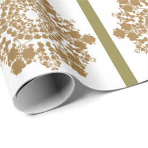 Goldene Schnee-Blume Geschenkpapier