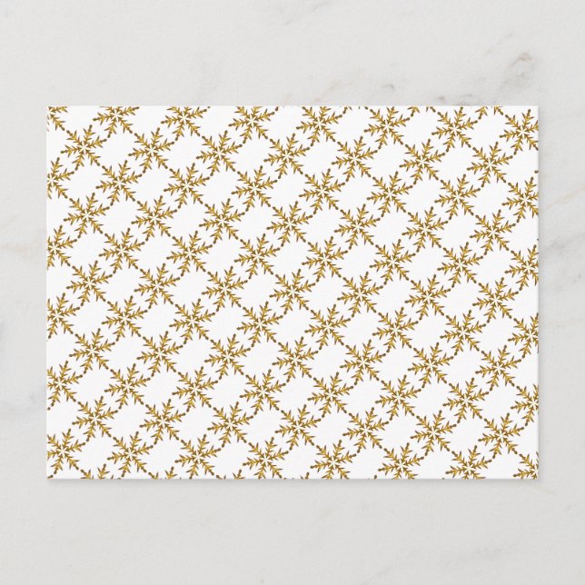 Goldene Schneeflocke Design Postkarte (Vorderseite)
