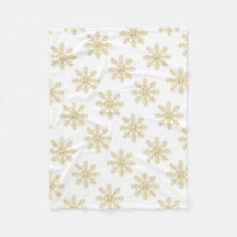 Goldene Schneeflocke Fleecedecke