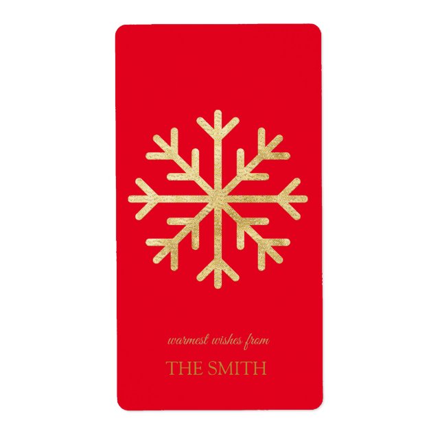 Goldene Schneeflocke, Frohe Weihnachtsmarke (Vorne)