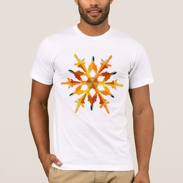 Goldene Schneeflocke T-Shirt (Vorderseite)