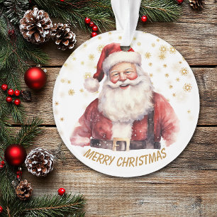 Goldene Schneeflocke Weihnachtsmann Kinderweihnach Ornament