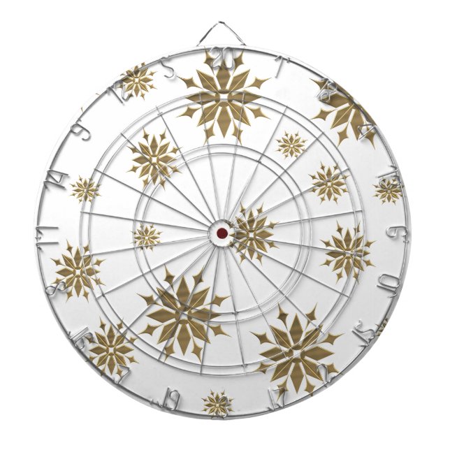 Goldene Schneeflocken Dartscheibe (vorne)