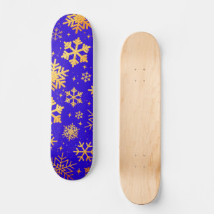 Goldene Schneeflocken Eleganz – Winterferien Skateboard