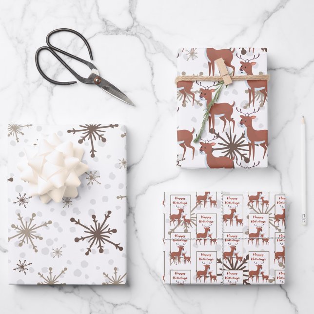 Goldene Schneeflocken Geschenkpapier Set (Von Creator hochgeladen)