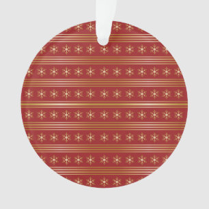 Goldene Schneeflocken im Weihnachtsmuster Ornament