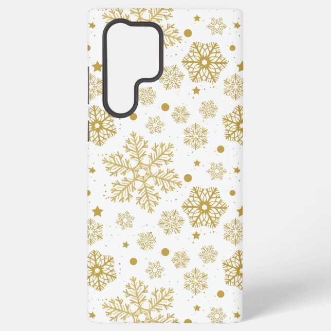 Goldene Schneeflocken Samsung Galaxy Hülle (Rückseite)