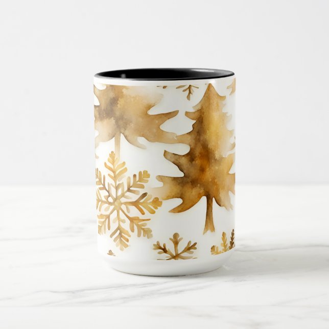 Goldene Schneeflocken Tasse (Zentrum)