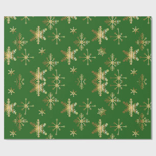 Goldene Schneeflocken Weihnachten Geschenkpapier