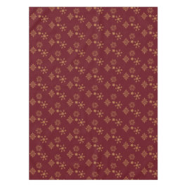 Goldene Schneeflocken Weihnachtsmuster Tischdecke