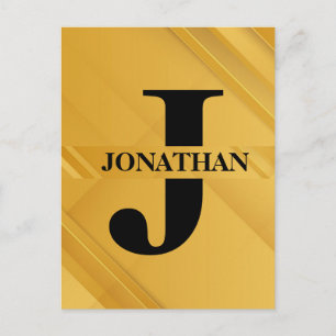 Goldene Schnitt Initiale Buchstabennamen-Typografi Postkarte