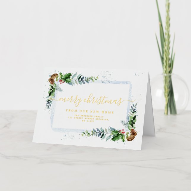 goldene Schrift Meristmas bewegende Anzeige (Vorderseite)