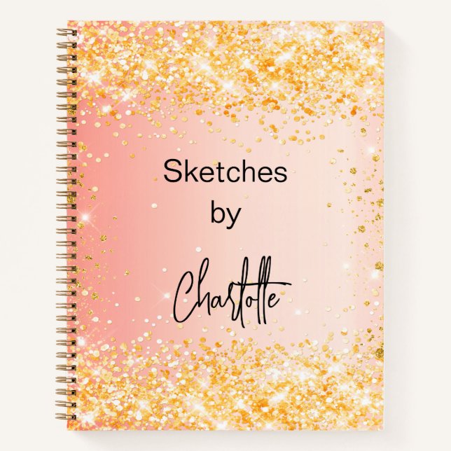 Goldene Schrift Notizbuch (Vorderseite)