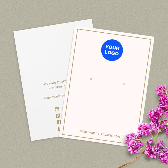 Goldene Schriftart-Logo-Rosa-Schmuckstück-Anzeige (Von Creator hochgeladen)