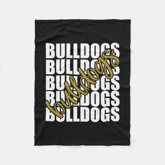 Goldene Schulsportfans Fleecedecke (Vorderseite)