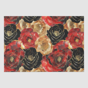 Goldene schwarze Blumenparty Brautdusche Seidenpapier