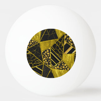 Goldene Schwarze Dreieck-Textur-Illusion Tischtennisball