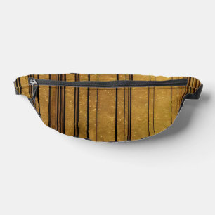 Goldene Schwarze Vintag Art Deco Trenino Collectio Bauchtasche