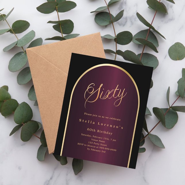 Goldene Schwarzwurdgold-Bogengang 60. Geburtstagse (Von Creator hochgeladen)